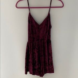 Dark purple Silence & Noise velvet romper size L